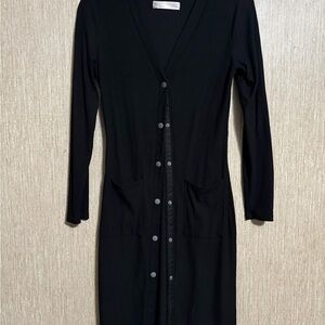 Elegant Black Button-Down Dress